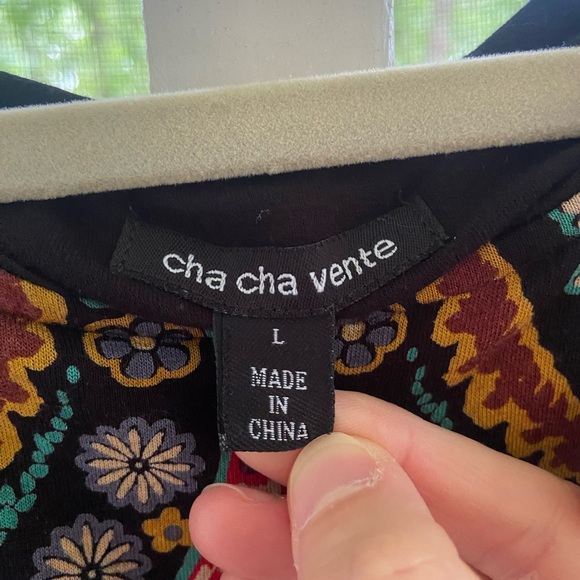 Black dress with colorful design - Picture 4 of 5